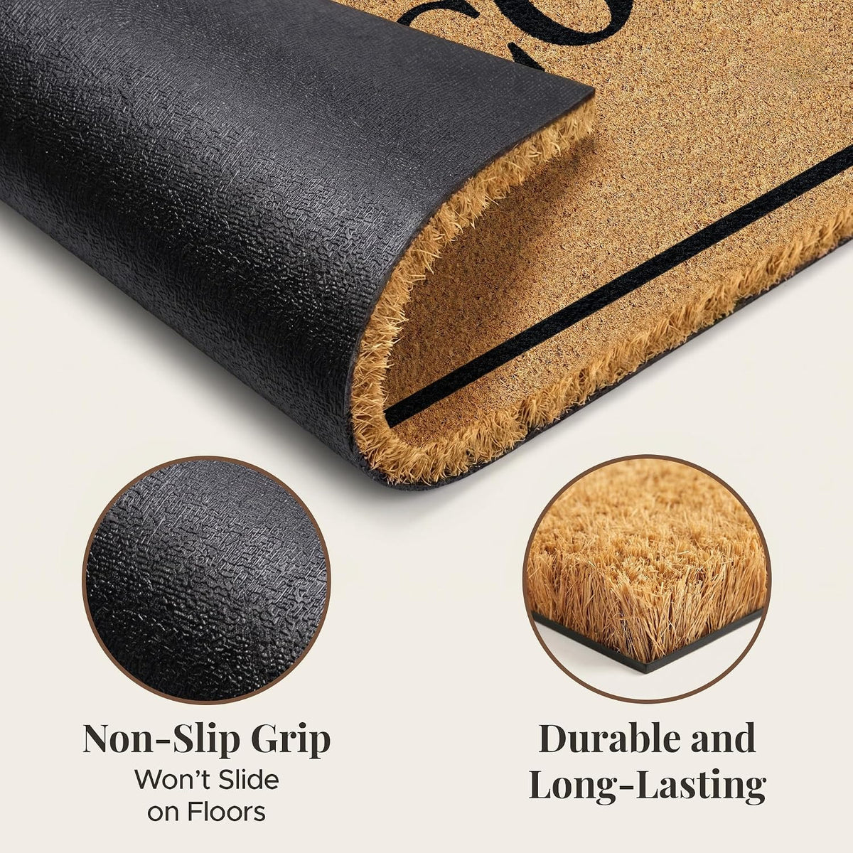 Coir Welcome Mat 17x29 In
