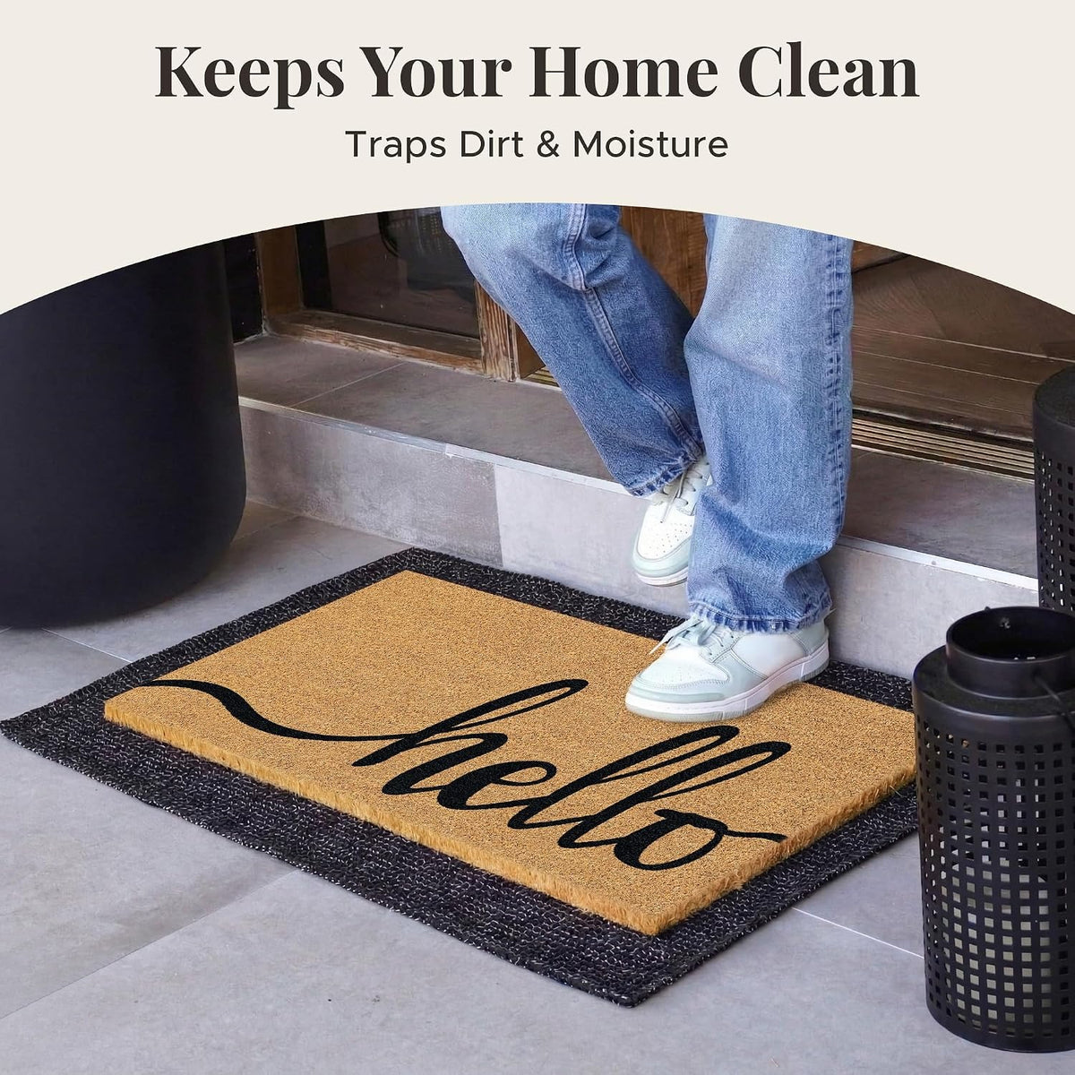 Coir Welcome Mat 17 x 29 In