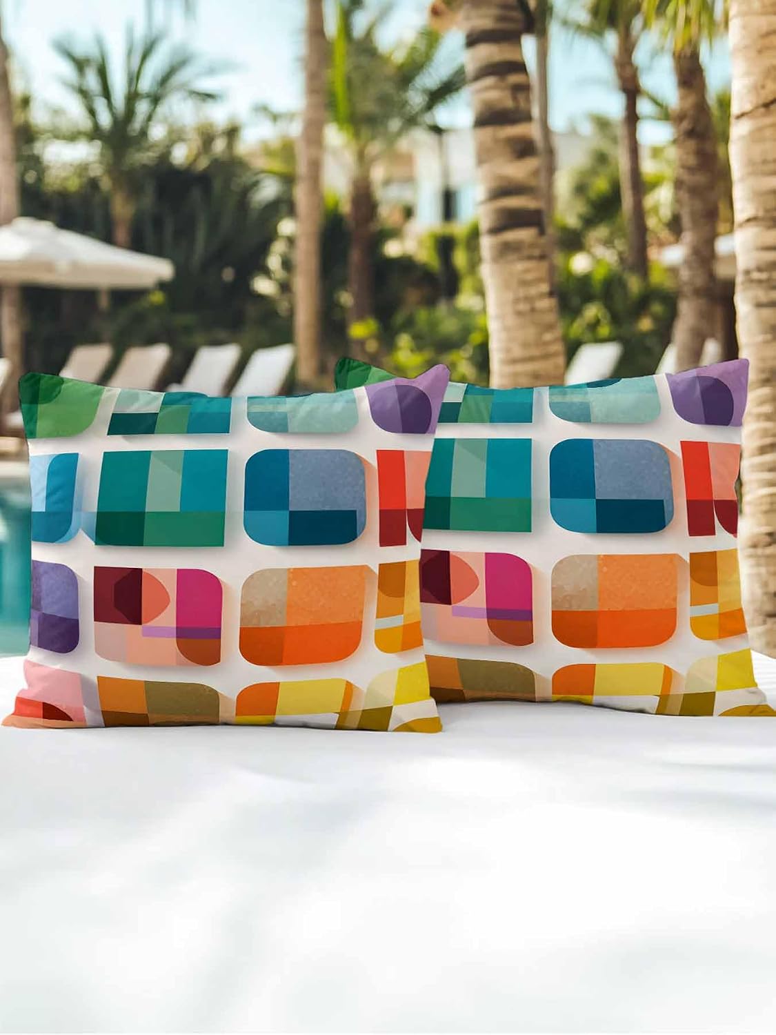 Outdoor Pillows with Inserts Set of 2