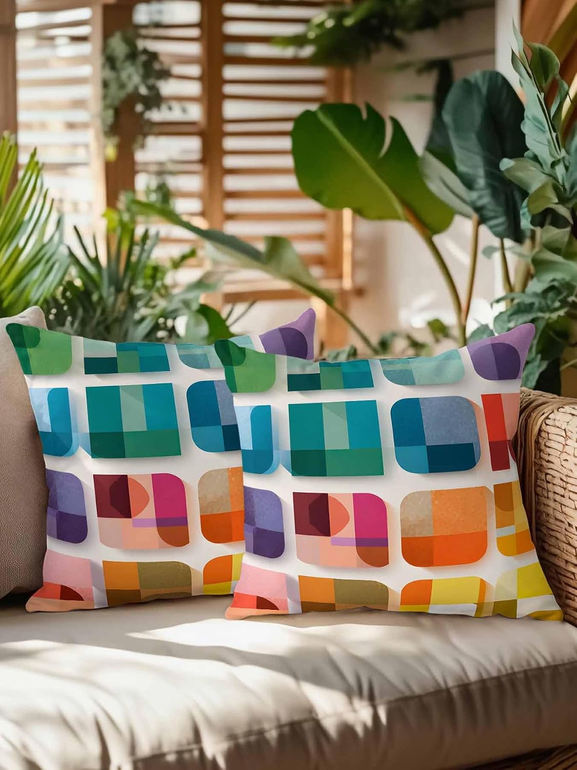 Outdoor Pillows with Inserts Set of 2