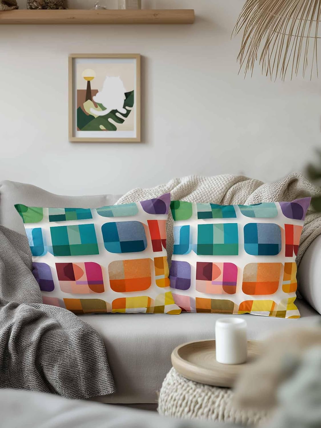 Outdoor Pillows with Inserts Set of 2