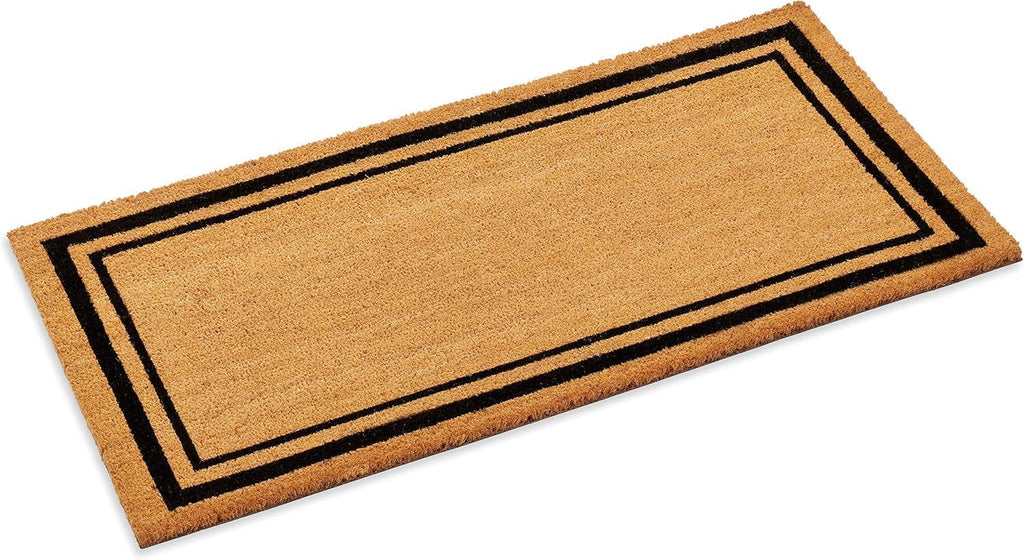 Black Border Coir Doormat 22" x 36"