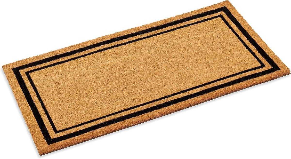 Black Border Coir Doormat 22" x 36"