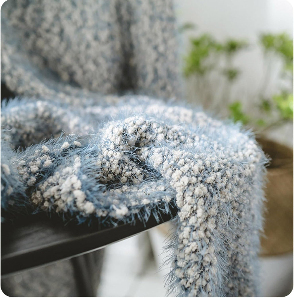 Plush Knitted Throw Blanket