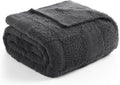 Faux Fur Throw Blanket 50x60 Dark Grey