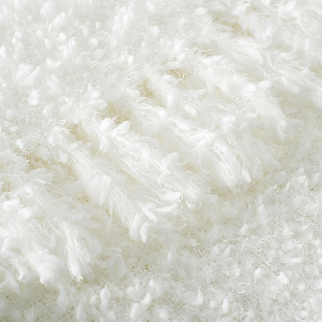 Tasseled Knit Throw Blanket 50"x60" White