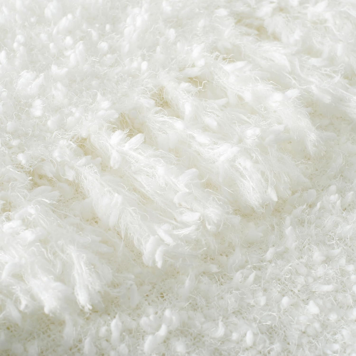 Tasseled Knit Throw Blanket 50"x60" White