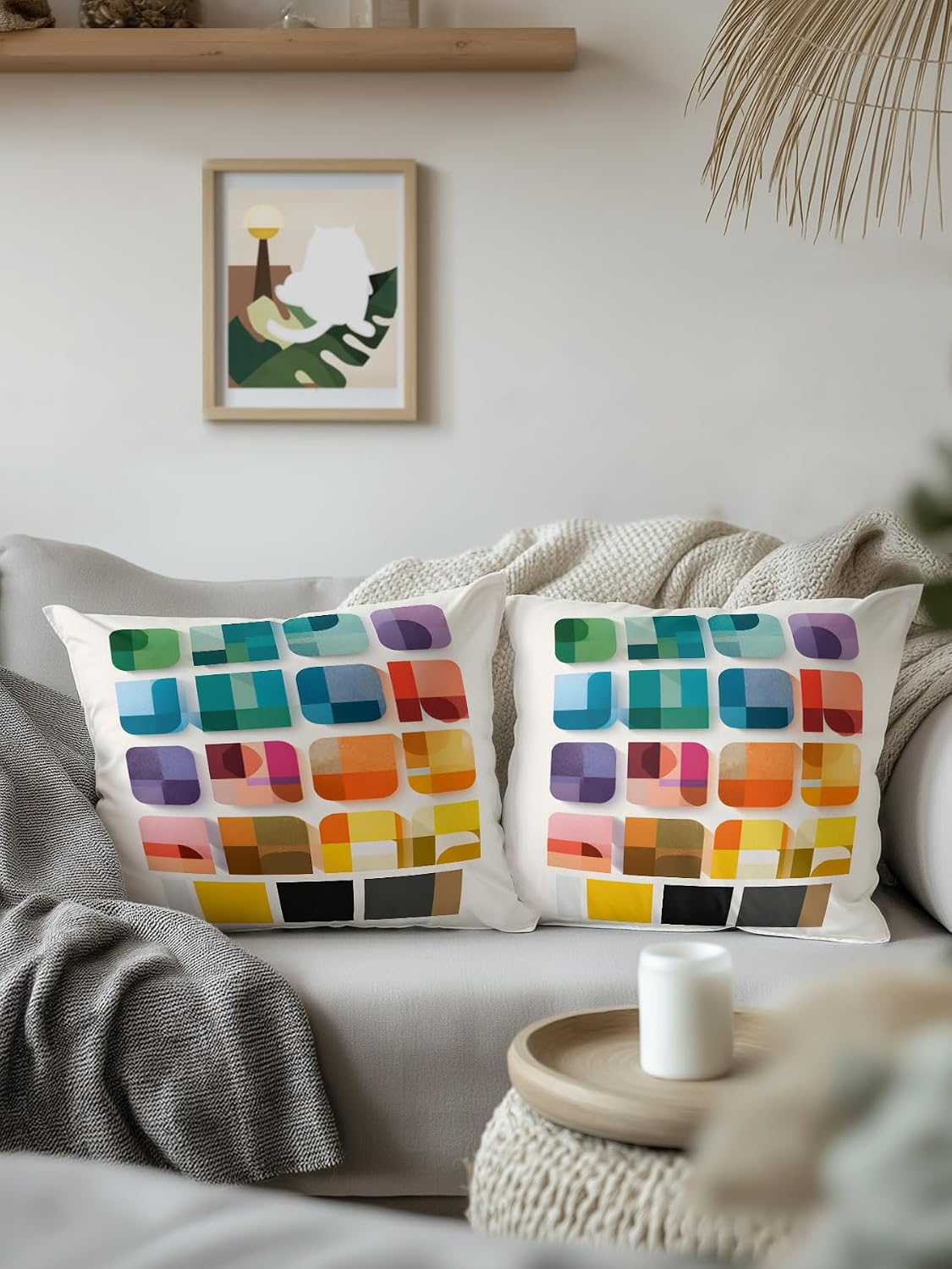 Outdoor Pillows with Inserts Set of 2