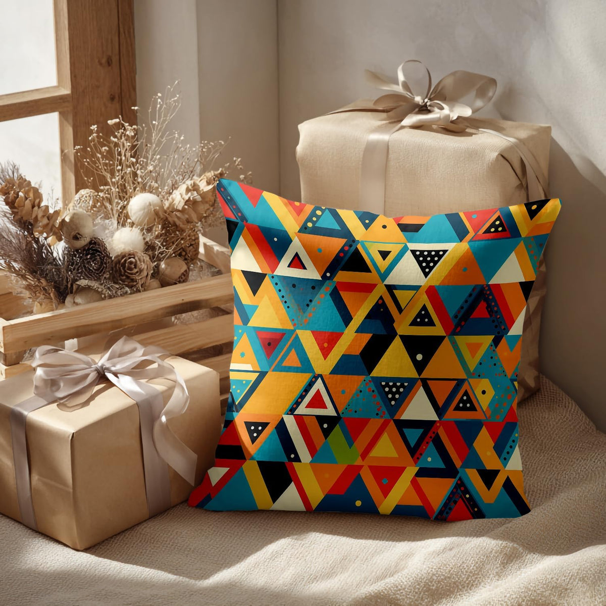 Geometric Throw Pillow Covers Set of 2