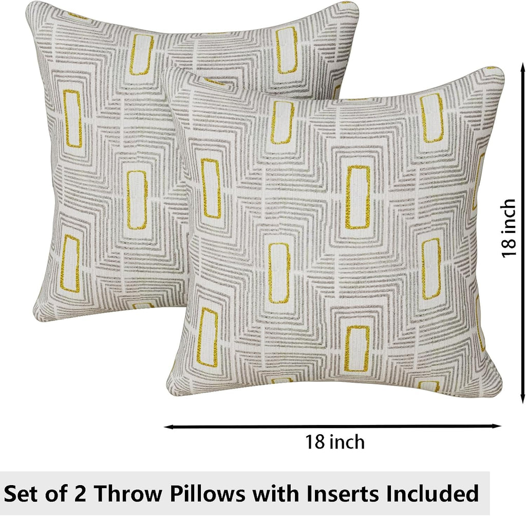 2 Pack Throw Pillows with Inserts Included