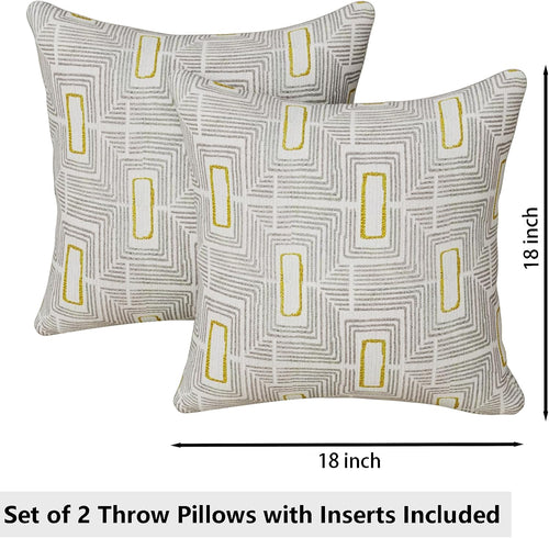 2 Pack Throw Pillows with Inserts Included