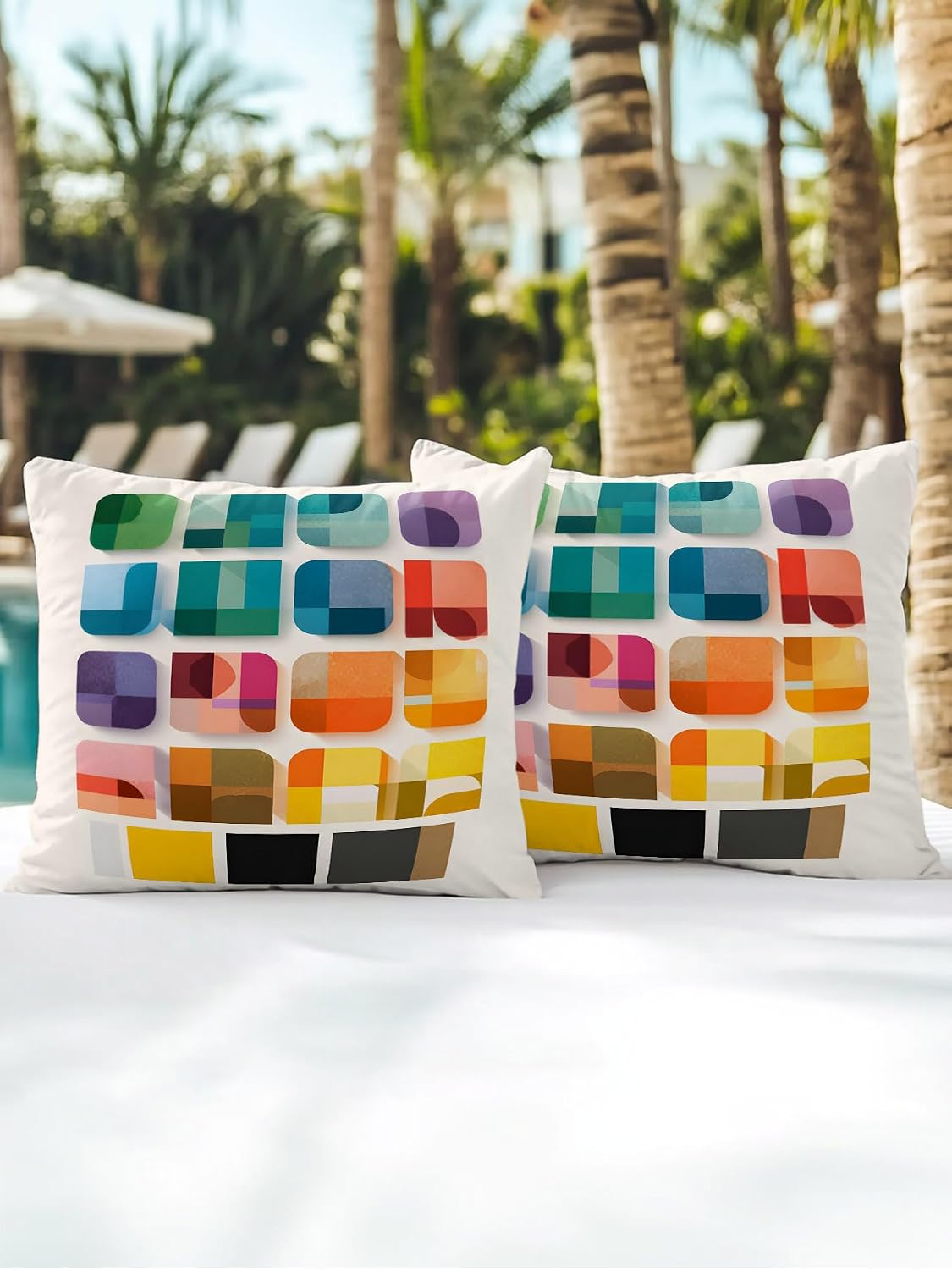 Outdoor Pillows with Inserts Set of 2