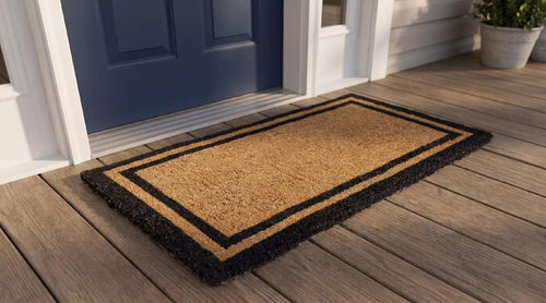 Black Border Coir Doormat 30" x 48"