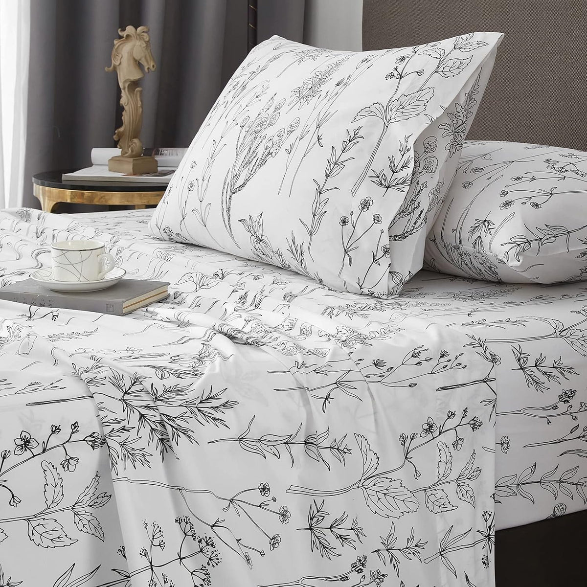 Floral King Size 4‑Piece Sheet Set