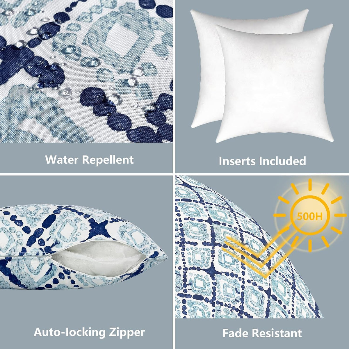 Outdoor Throw Pillows Set of 2