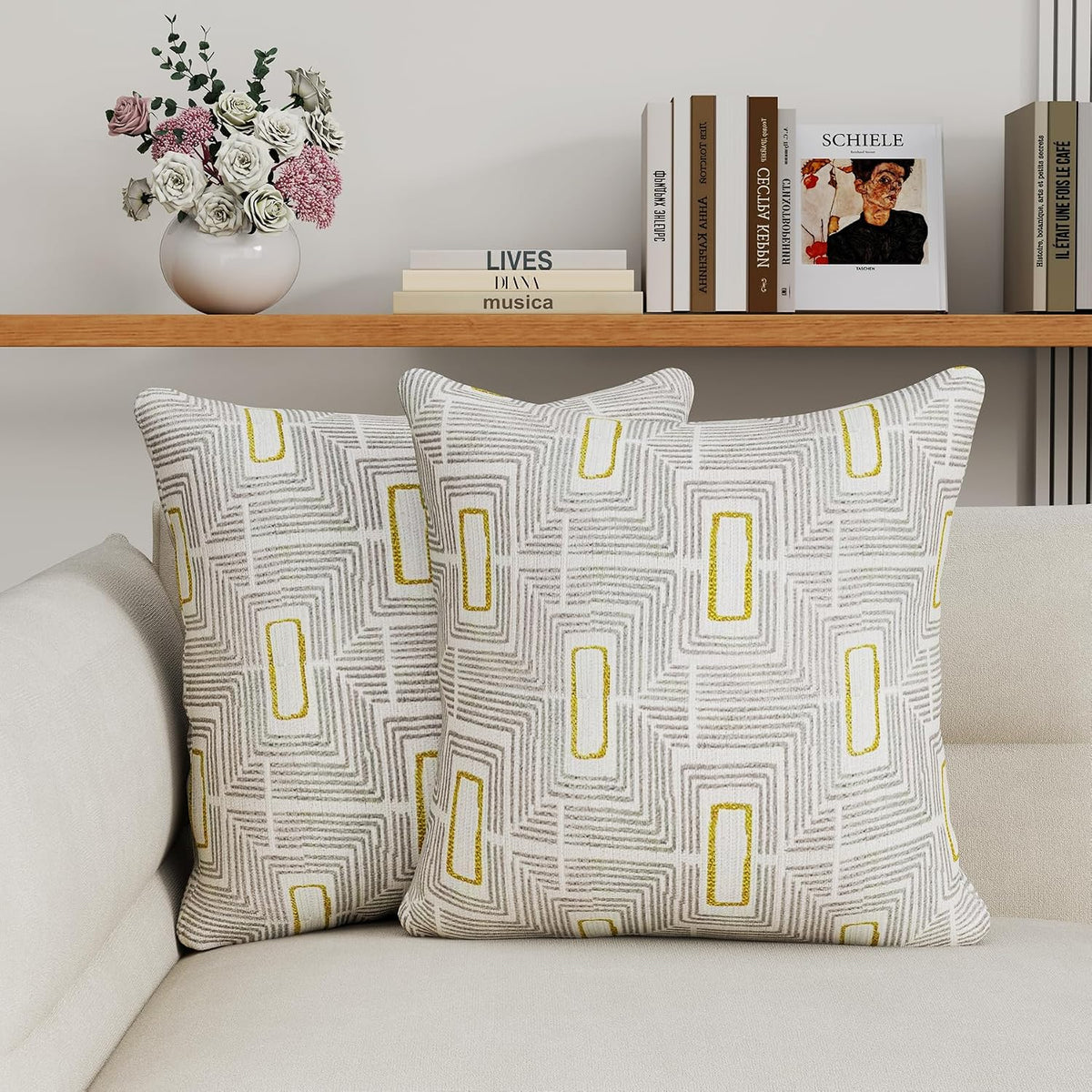2 Pack Throw Pillows with Inserts Included