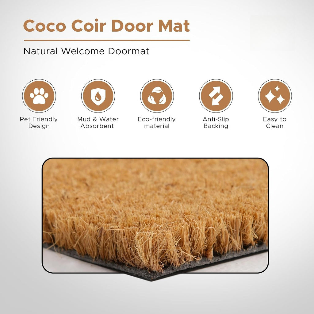 Coir Welcome Mat 17 x 29 In