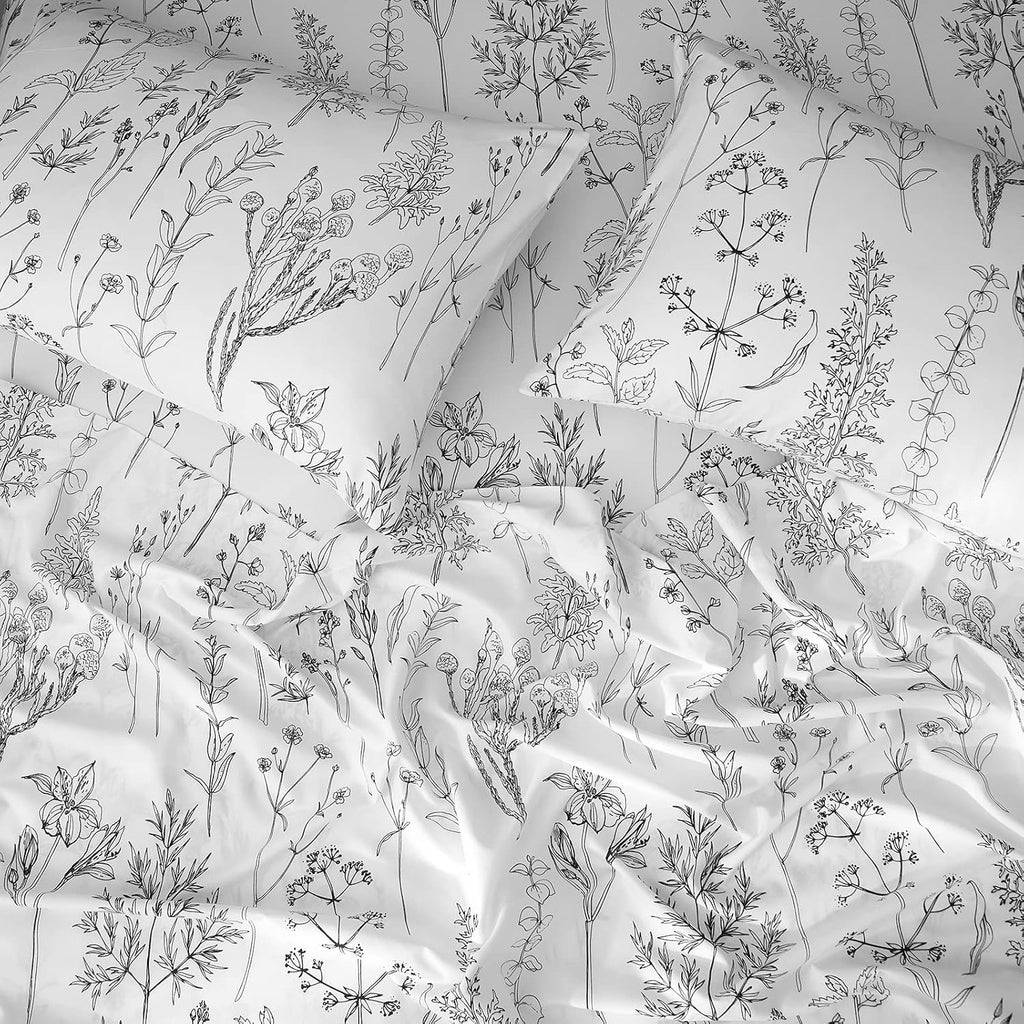 Floral King Size 4‑Piece Sheet Set