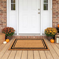 Black Border Coir Doormat 22" x 36"