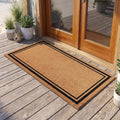 Black Border Coir Doormat 36" x 72"