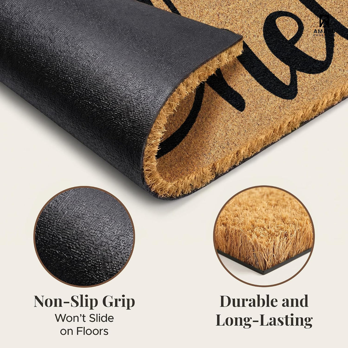 Coir Welcome Mat 17 x 29 In
