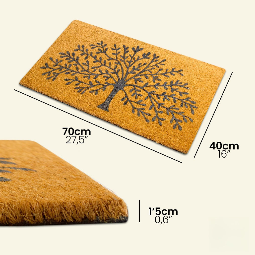 Coir Doormat 16''x27.5'' Tree Of Life
